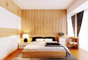 Hình ảnh Combo giường ngủ + táp + bàn trang điểm gỗ CN AmiA GN138