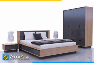 Hình ảnh Combo giường ngủ, táp, tủ quần áo gỗ công nghiệp AmiA GN120