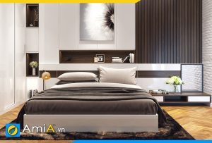 Hình ảnh Combo NT phòng ngủ gỗ CN giường + bàn + kệ AmiA GN175