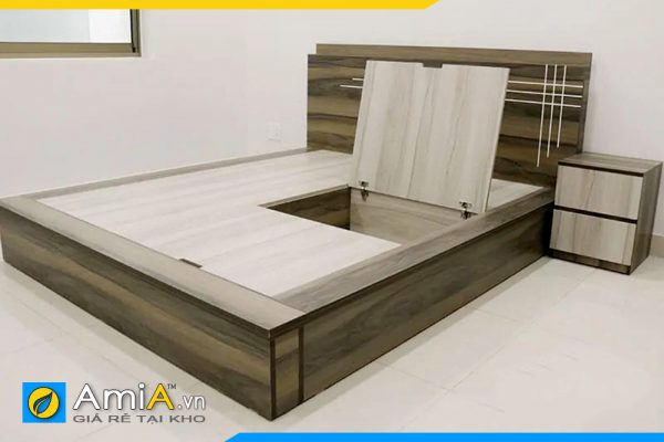Hình ảnh Giường gỗ công nghiệp tích hợp tủ chứa đồ đa năng AmiA GN183