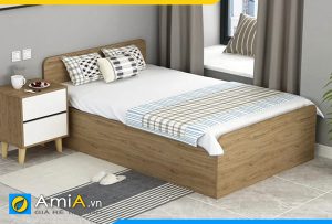 Hình ảnh Giường ngủ 1m2 gỗ công nghiệp MDF đơn giản AmiA GN224