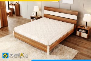 Hình ảnh Giường ngủ gỗ CN hiện đại kiểu mới cách điệu AmiA GN143
