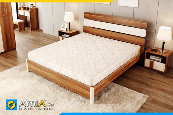 Hình ảnh Giường ngủ gỗ CN hiện đại kiểu mới cách điệu AmiA GN143