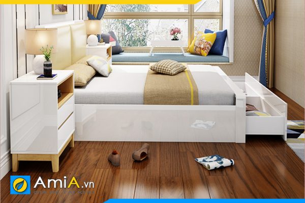 Hình ảnh Giường ngủ gỗ công nghiệp đẹp hiện đại AmiA GN197