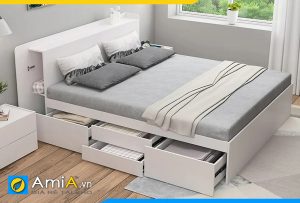 Hình ảnh Giường ngủ gỗ công nghiệp đẹp hiện đại kiểu mới AmiA GN150