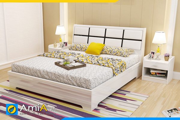 Hình ảnh Giường ngủ gỗ công nghiệp đẹp hiện đại sang trọng AmiA GN191