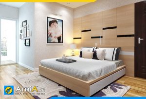 Hình ảnh Giường ngủ gỗ công nghiệp đơn giản không đầu giường AmiA GN201