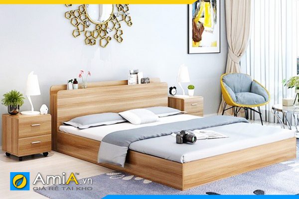 Hình ảnh Giường ngủ gỗ công nghiệp MDF hiện đại thiết kế đơn giản AmiA GN166