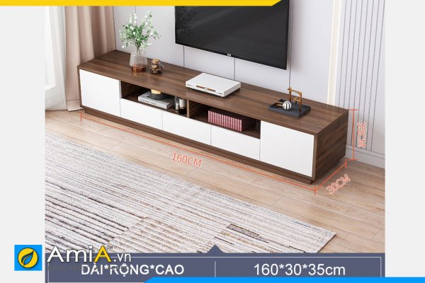Hình ảnh Kệ tivi đẹp cho phòng khách chất liệu gỗ công nghiệp AmiA TUTV 111