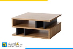 Hình ảnh Mẫu bàn trà gỗ công nghiệp hình chữ S độc đáo AmiA BAN 104