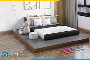 Hình ảnh Mẫu giường bệt gỗ công nghiệp hiện đại và sang trọng AmiA GN200