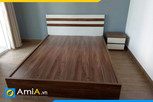 Hình ảnh Mẫu giường gỗ công nghiệp đẹp hiện đại kiểu dáng đơn giản AmiA GN151