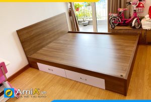 Hình ảnh Mẫu giường gỗ công nghiệp đẹp thiết kế đơn giản AmiA GN179