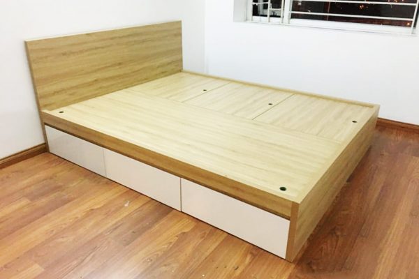 Hình ảnh Mẫu giường gỗ công nghiệp MDF hiện đại giá rẻ tại Hà Nội AmiA GN188