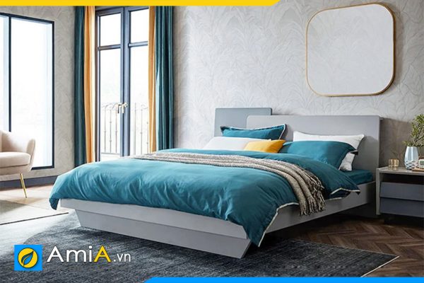 Hình ảnh Mẫu giường gỗ MDF hiện đại kiểu dáng mới đẹp xinh AmiA GN209