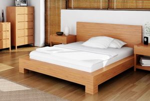 Hình ảnh Mẫu giường ngủ gỗ công nghiệp chân cao đơn giản AmiA GN135