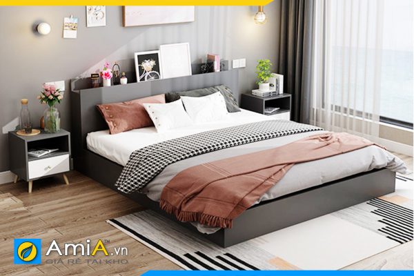 Hình ảnh Mẫu giường ngủ gỗ công nghiệp đẹp giá rẻ tại Hà Nội AmiA GN215