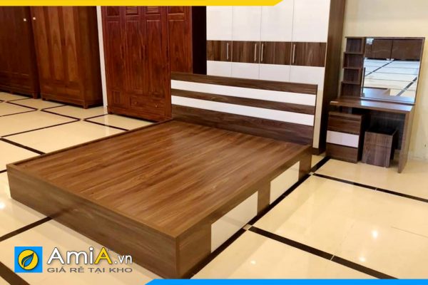 Hình ảnh Mẫu giường ngủ gỗ công nghiệp đẹp hiện đại AmiA GN151