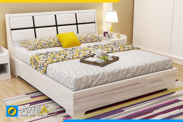 Hình ảnh Mẫu giường ngủ gỗ công nghiệp đẹp sang trọng AmiA GN191