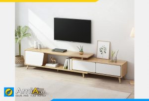Hình ảnh Mẫu tủ tivi đẹp hiện đại làm từ chất liệu gỗ công nghiệp đẹp AmiA TUTV 112