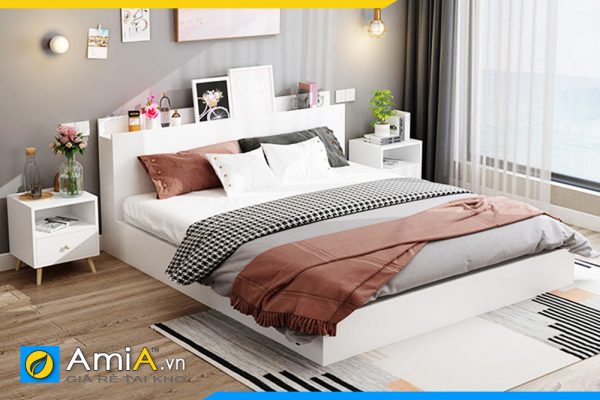 Hình ảnh Mua giường ngủ gỗ công nghiệp MDF hiện đại giá rẻ AmiA GN215