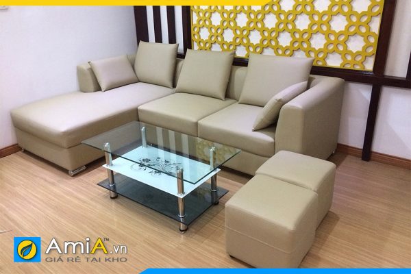 sofa chung cư đẹp kết hợp bàn trà