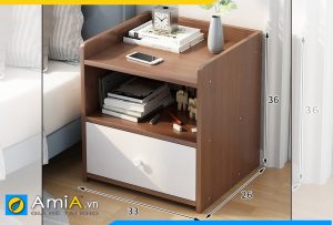 Hình ảnh Tab giường ngủ 1 ngăn kéo 1 ngăn hộc kiểu hiện đại AmiA TAP133
