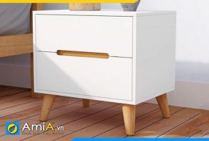 Hình ảnh Táp đầu giường gỗ CN 2 ngăn kéo cách điệu độc đáo AmiA TAP125