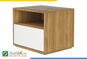 Hình ảnh Táp đầu giường gỗ CN thiết kế đơn giản 1 ngăn kéo AmiA TAP119