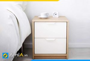 Hình ảnh Táp giường ngủ 2 ngăn kéo gỗ MDF thiết kế tối giản AmiA TAP163
