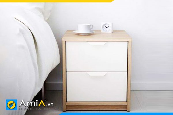 Hình ảnh Táp giường ngủ 2 ngăn kéo gỗ MDF thiết kế tối giản AmiA TAP163