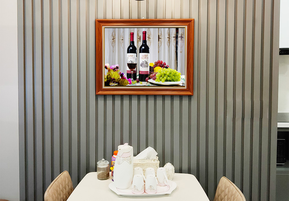 Hình ảnh Tranh treo tường bàn ăn đẹp chủ đề rượu vang chùm nho AmiA PA114