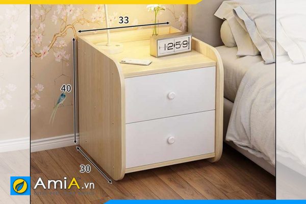 Hình ảnh Tủ táp đầu giường đẹp hiện đại 2 ngăn kéo AmiA TAP138