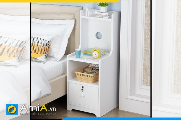 Hình ảnh Tủ táp giường ngủ có ngăn kéo, kệ trang trí hiện đại AmiA TAP117