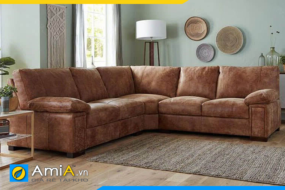 ghế sofa da lộn đẹp hiện đại