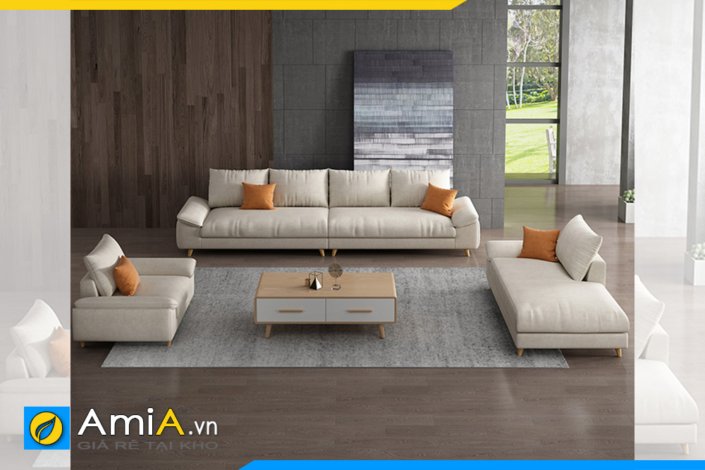 Bộ sofa phòng khách rộng ghép 3 món hiện đại AmiA PK0060