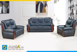 Bộ ghế sofa da 3 món đẹp hiện đại AmiA 1992218