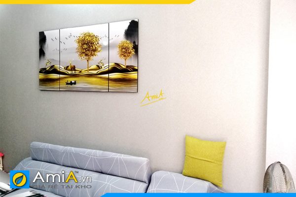 Hình ảnh Bộ tranh canvas treo phòng khách đẹp hiện đại AmiA CVAK110