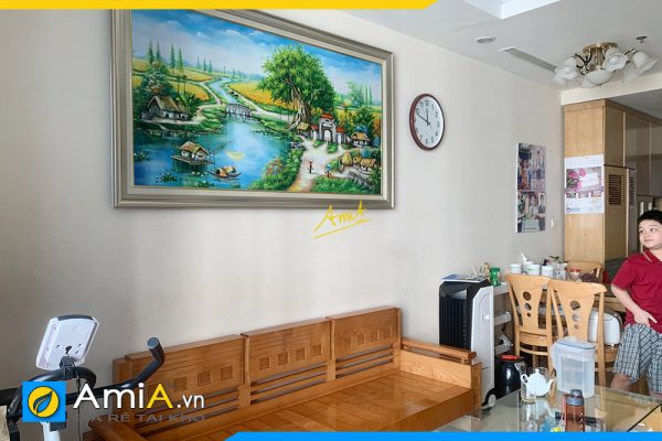 Hình ảnh Bức tranh sơn dầu đẹp cho nhà chung cư sang trọng AmiA TPK TSD433