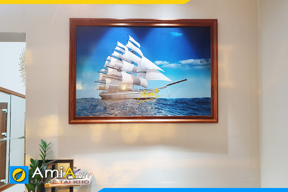 Hình ảnh Bức tranh thuyền buồm 1 tấm cho phòng ăn sang trọng AmiA 330