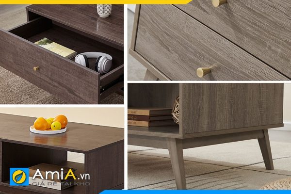 Hình ảnh Chi tiết đặc điểm bộ bàn trà gỗ phòng khách AmiA BAN 138