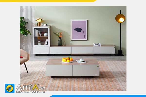 Hình ảnh Combo bàn trà kệ tivi đẹp hiện đại phòng khách AmiA COMBOBT 139