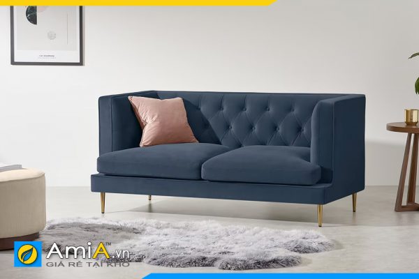 ghế sofa phòng khách nhỏ màu xanh đậm amia pk0033