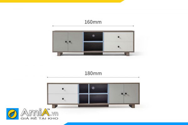 Hình ảnh Kích thước mẫu tủ tivi gỗ công nghiệp có thể làm theo yêu cầu AmiA TUTV 130