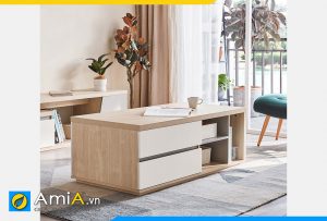 Hình ảnh Mẫu bàn trà gỗ phòng khách 2 tầng đẹp xinh AmiA BAN 129