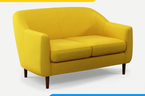 mẫu ghế sofa phòng khách nhỏ màu vàng tươi