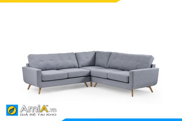 mẫu sofa góc vuông chữ V chân gỗ đẹp amia pk0031