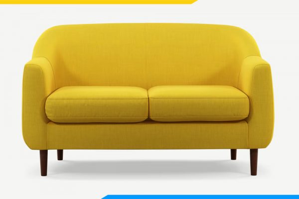 mẫu sofa phòng khách mini 2 chỗ ngồi chân gỗ nhỏ