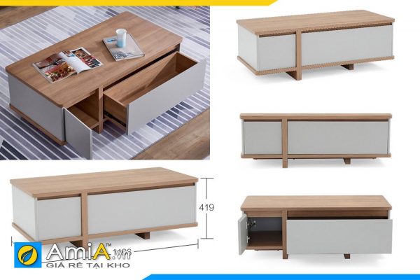 Hình ảnh Những hình ảnh tổng quan mẫu bàn sofa gỗ ép AmiA BAN 137