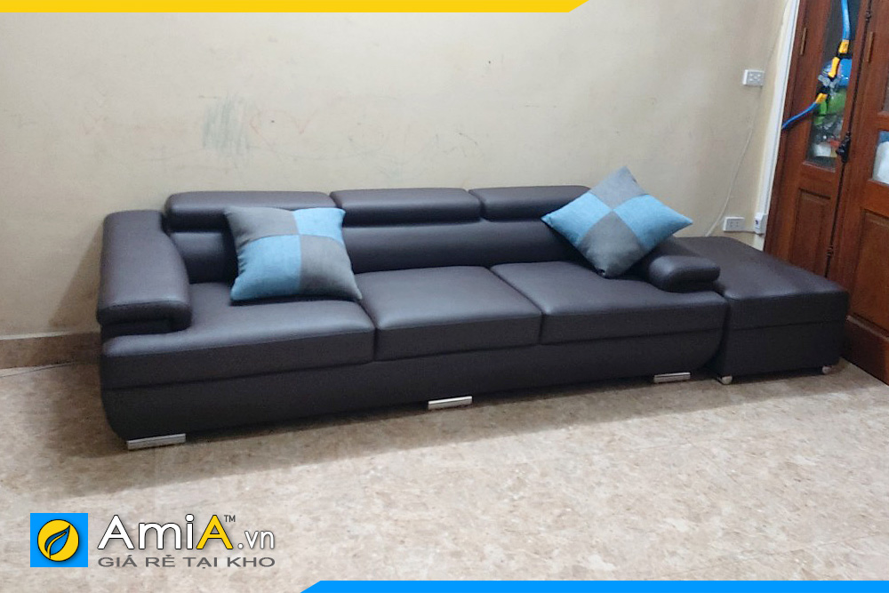 sofa chung cư nhỏ mini màu xanh xam sang trọng